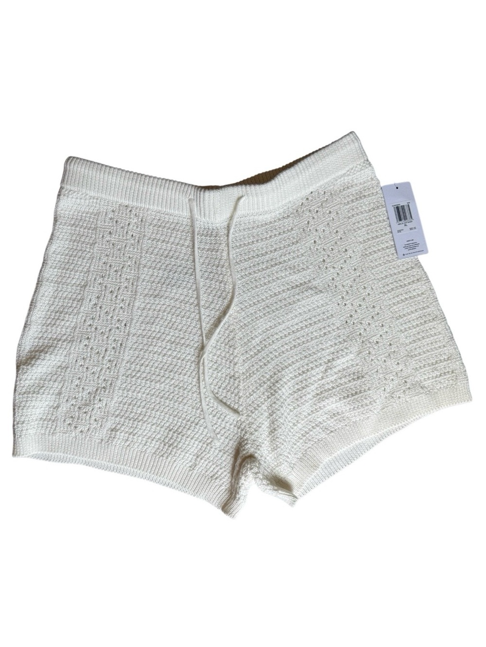 HURLEY AMELIA KNIT SHORT WHISPER WHITE 100% Cotton NWT